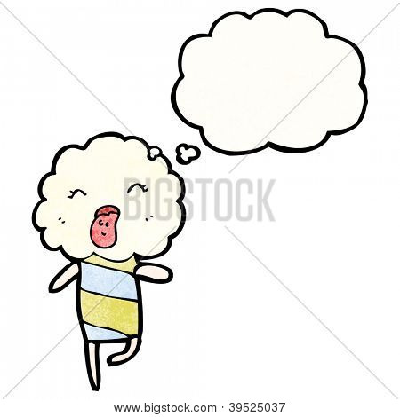 kleine Wolke Kopf Monster Zunge Cartoon