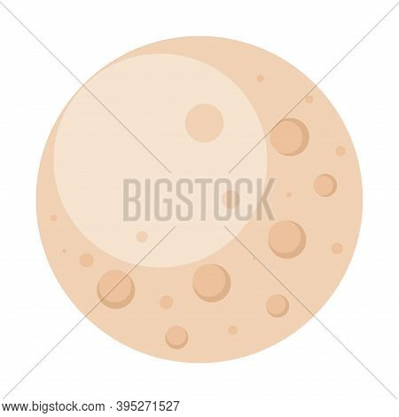 Isolated Moon Road To Sapace Icon - Vector