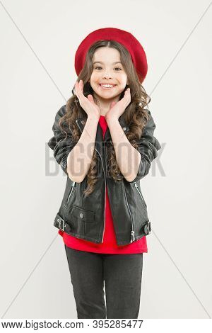 Discover The Beauty Within. Happy Beauty Girl Smiling On Yellow Background. Beauty Look Of Adorable 