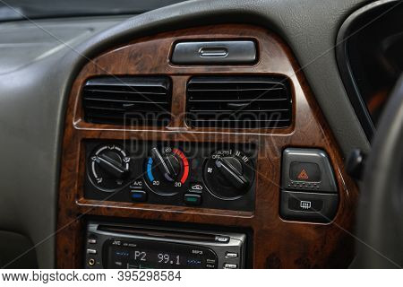 Novosibirsk, Russia - November 16, 2020: Nissan Terrano,conditioner And Air Flow Control In A Modern