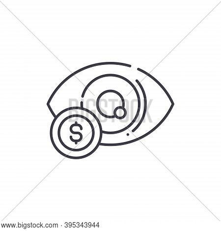 Cost Per Impression Icon, Linear Isolated Illustration, Thin Line Vector, Web Design Sign, Outline C