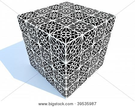 3D ozdobné černé a bílé ozdobné krabice