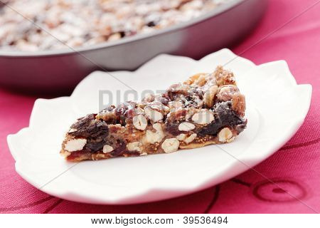 Vánoční dort panforte - plný cukrátek - sladká jídla