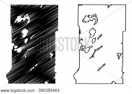 Crow Wing County,  Minnesota (u.s. County, United States Of America, Usa, U.s., Us) Map Vector Illus