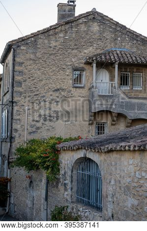 Old Buildings And Narrow Streets In Medieval Town Villeneuve Les Avignon In Summer