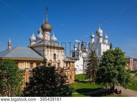 Rostov Kremlin, Hodegetria Church And The Church Of The Resurrection Of Christ. Rostov Veliky, Yaros