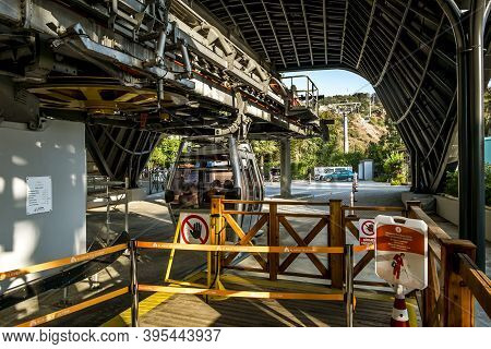Alania.turkey.september 2, 2020.the Funicular To The Fortress In Alanya In Turkey
