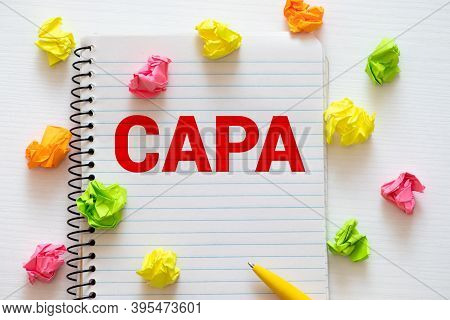 Paper With Words Capa Corrective And Preventive Action Plans.