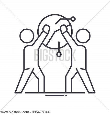 Resource Allocation Icon, Linear Isolated Illustration, Thin Line Vector, Web Design Sign, Outline C