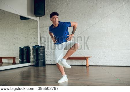 Man Making A Stomp Movement While Dancing Kramp