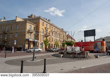 Vilnius, Lithuania - May 12, 2011: Beautifuul Streets Of Vilnius, Capital City Of Lithuania