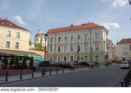 Vilnius, Lithuania - May 12, 2011: Beautifuul Streets Of Vilnius, Capital City Of Lithuania