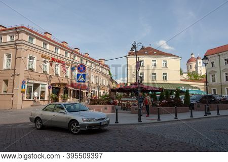Vilnius, Lithuania - May 12, 2011: Beautifuul Streets Of Vilnius, Capital City Of Lithuania