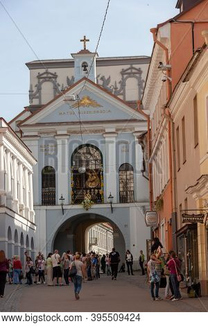 Vilnius, Lithuania - May 12, 2011: Beautifuul Streets Of Vilnius, Capital City Of Lithuania