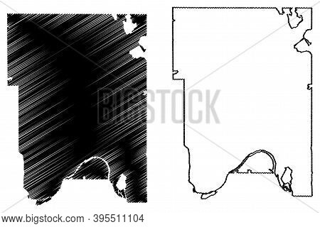 Ramsey County, Minnesota (u.s. County, United States Of America, Usa, U.s., Us) Map Vector Illustrat