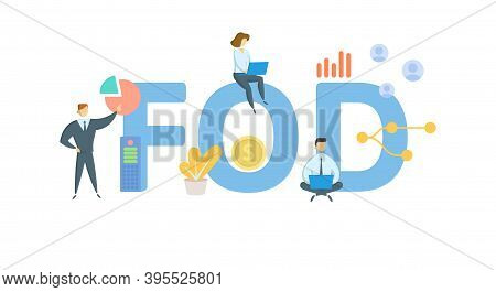 Fod, Free Of Damage. Concept With Keywords, People And Icons. Flat Vector Illustration. Isolated On 