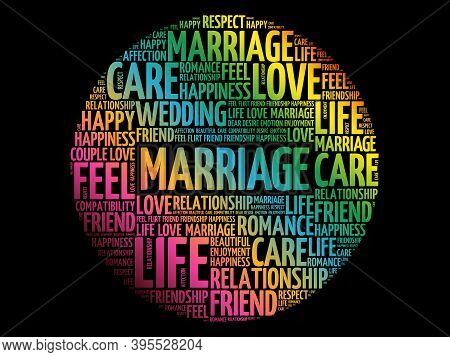Marriage - Word Cloud Collage, Concept Background