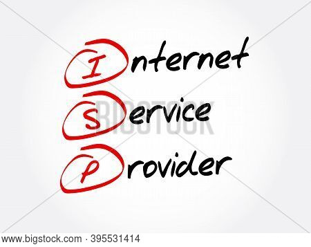 Isp - Internet Service Provider Acronym, Technology Concept Background