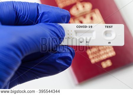 Covid-19 Virus Disease Rapid Swab Test, Coronavirus Worldwide Crisis, Global Pandemic Outbreak, Hand