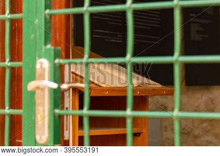 Jerusalem, Israel, November 14, 2020 : The Register Book Lies On The Table In The Khalidi Library On