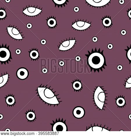 Abstract Eye Seamless Pattern. Seamless Eye Background Pattern.
