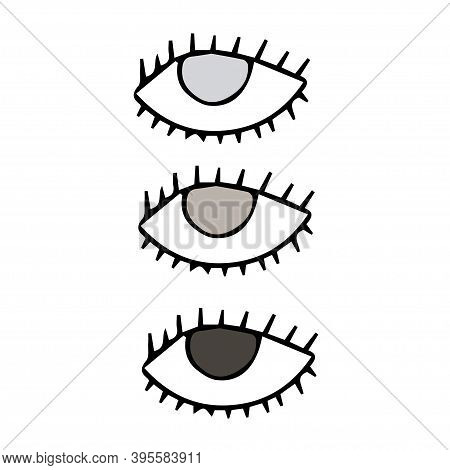 Three Eyes Poster For Protection Tribal Symbols Isolated