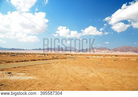 Motion blure. Jeep safari.Photos were taken while driving. Desert of Sinai Peninsula, Egypt. Near Sharm El Sheikh