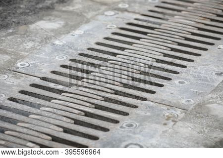 Shallow Depth Of Field (selective Focus) Image With Dilatation Joints Of A Bridge For The Car Traffi
