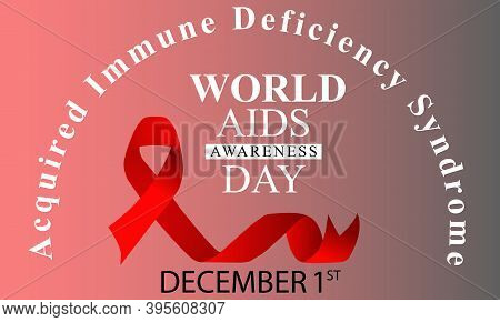 World Aids Day Awareness Banner Or Poster Vector Design
