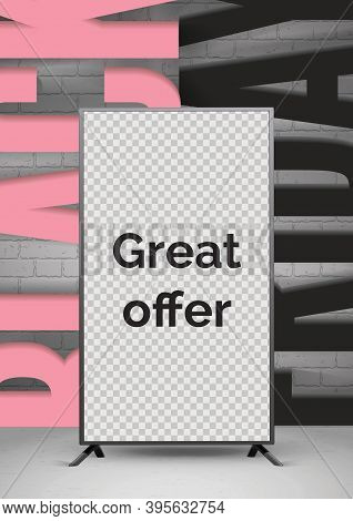 Black Friday Sale Banner For Social Media Stories Vector Illustration