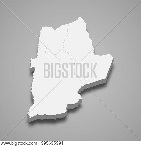 3d Isometric Map Of Antofagasta Is A Region Of Chile