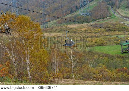 Tashiro Rapid Lift, Tashiro Ski Resort In Autumn Foliage Season. Naeba, Yuzawa, Niigata Prefecture, 
