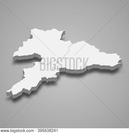 3d Isometric Map Of Jura Is A Canton Of Switzerland