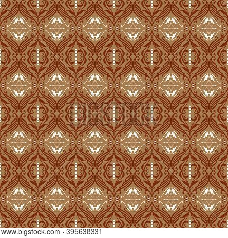 Modern Motifs Design On Jogja Batik With Beautiful Combination Color.
