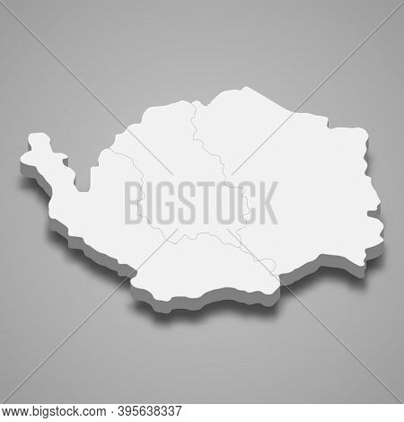 3d Isometric Map Of Karlovy Vary Is A Region Of Czech Republic