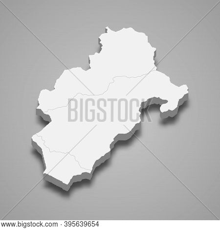 3d Isometric Map Of Moquegua Is A Region Of Peru