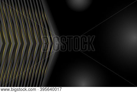 Abstract Background Dark Black, Abstract Background Dark Black Tech Arrows. Wavy Vector Illustration