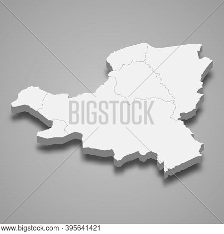 3d Isometric Map Of Schwyz Is A Canton Of Switzerland
