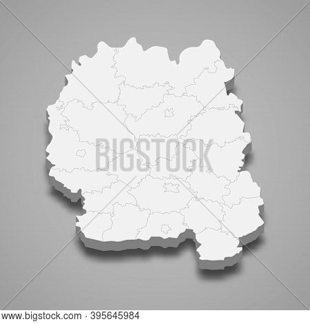 3d Isometric Map Of Zhytomyr Oblast Is A Region Of Ukraine