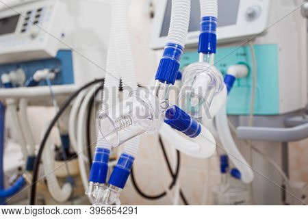 Components Of Medical Device For Ventilating Lungs In Hospital