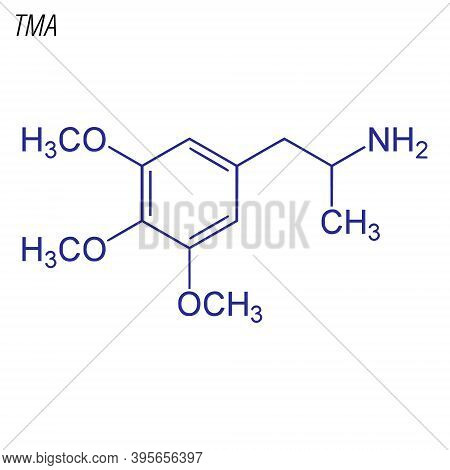 Vector Skeletal Formula Of Tma. Drug Chemical Molecule.