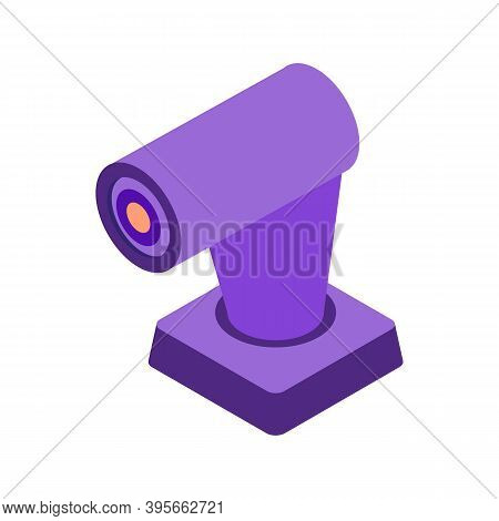 Isometric Videoconference Icon.isometric Workplace Vector Illustration Isolated On White Background.