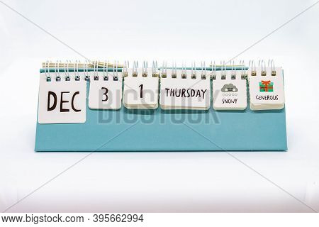 December 31th On A Calender.new Year Concept