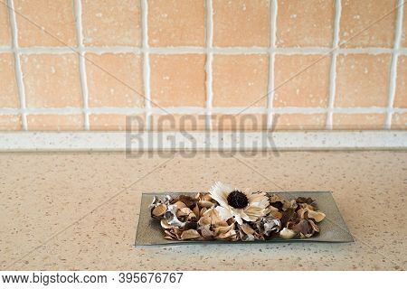 Potpurri Decoration In The Bowl On The Table