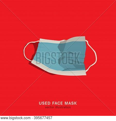 Used Face Mask. Incorrect Disposal Of Medical Supplies. Crumpled Utilized Sugical Equipment. Safe Ec