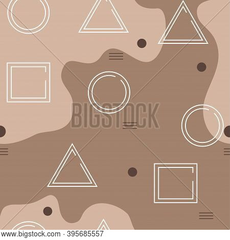 Geometric Pattern With Simple Figure. Abstract Vector Design