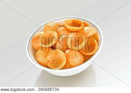 Crispy And Crunchy Salty Wheat Cup & Katori, Vatka, Moon Chips, Vatki, Fryums Or Frymus, Snack Food,