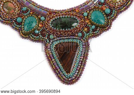 Ornament Necklace Beads Amethyst Turquoise Luxury With Tidewater Green Emerald Natural Stone Necklac