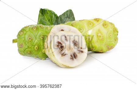 Noni Or Morinda Citrifolia Fruits An Isolated On White Background