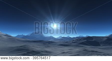 Mountain Plateau Abstract Landscape Panorama